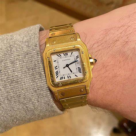 cartier santos gold numerals|cartier santos watch price.